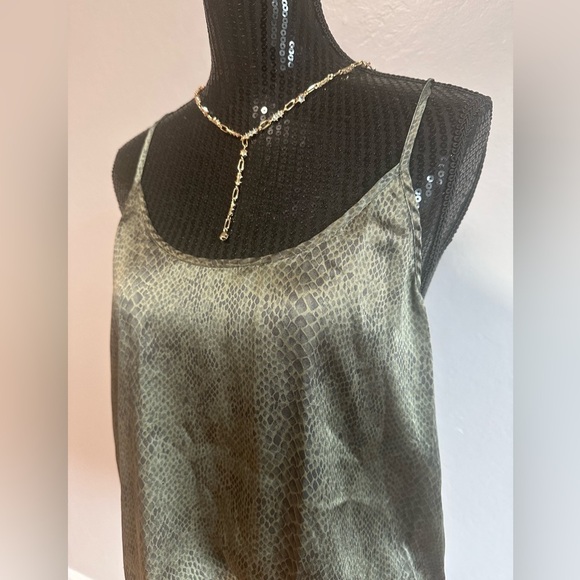 ATM Anthony Thomas Melillo Gorgeous Silk Snake-Print Camisole Size L 🖤 - Picture 1 of 7